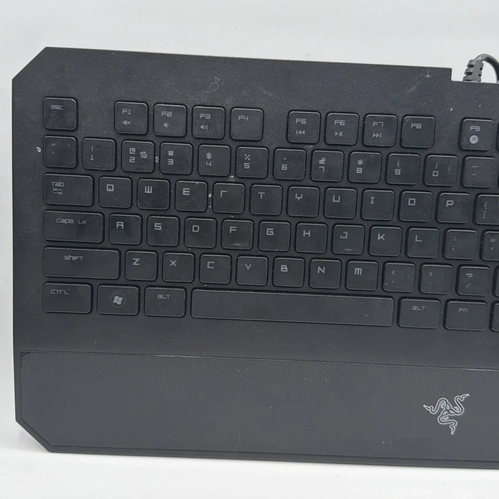 Razer DeathStalker Gaming Keyboard RZ03-0080 Green Backlit  Wired USB BLK Tested